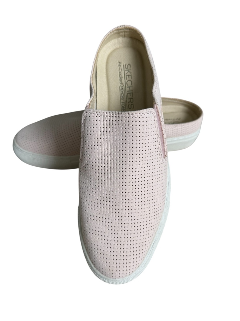 New Skechers perforated open back slip-on memory foam mule sneakers shoes
